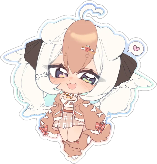 Chibi of a sheep girl with wings